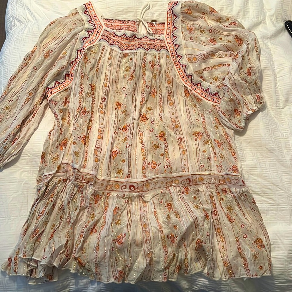 Free people metallic tunic